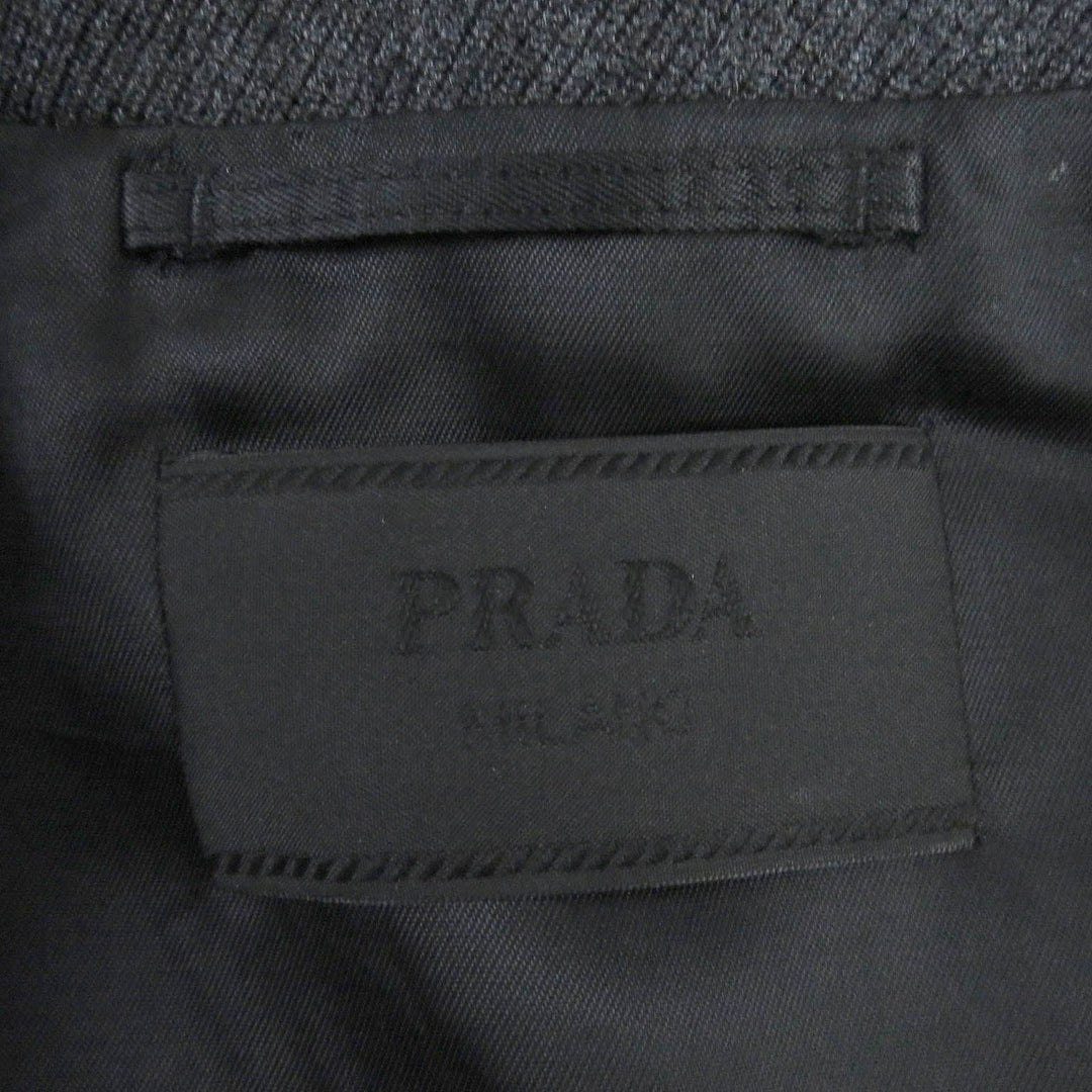 PRADA Blouson SGC362 Outer: 100% virgin wool, Lining: 100% rayon gray mens 48 Used Authentic