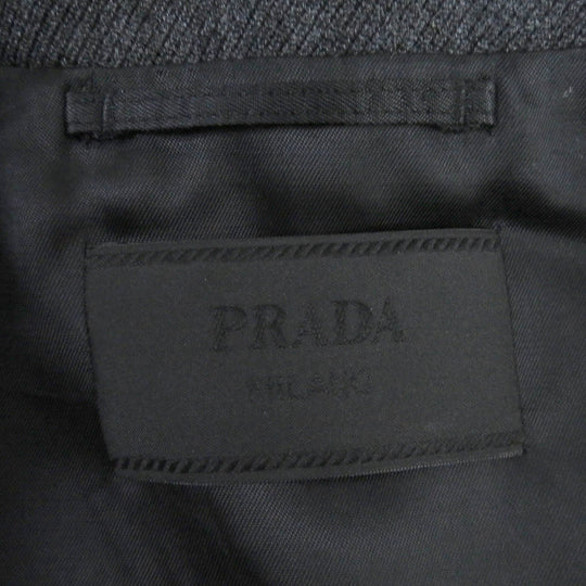 PRADA Blouson SGC362 Outer: 100% virgin wool, Lining: 100% rayon gray mens 48 Used Authentic