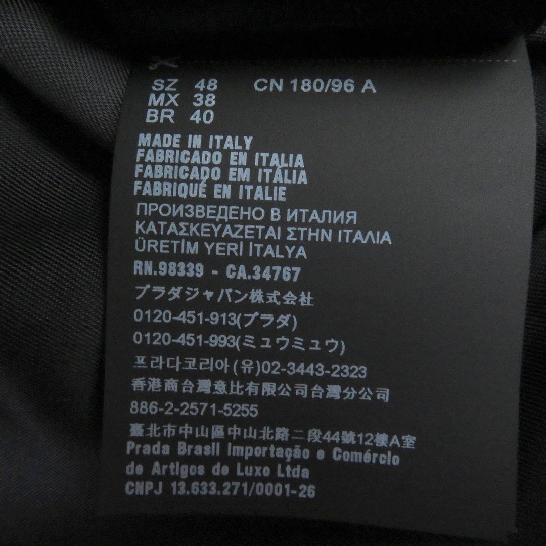 PRADA Blouson SGC362 Outer: 100% virgin wool, Lining: 100% rayon gray mens 48 Used Authentic