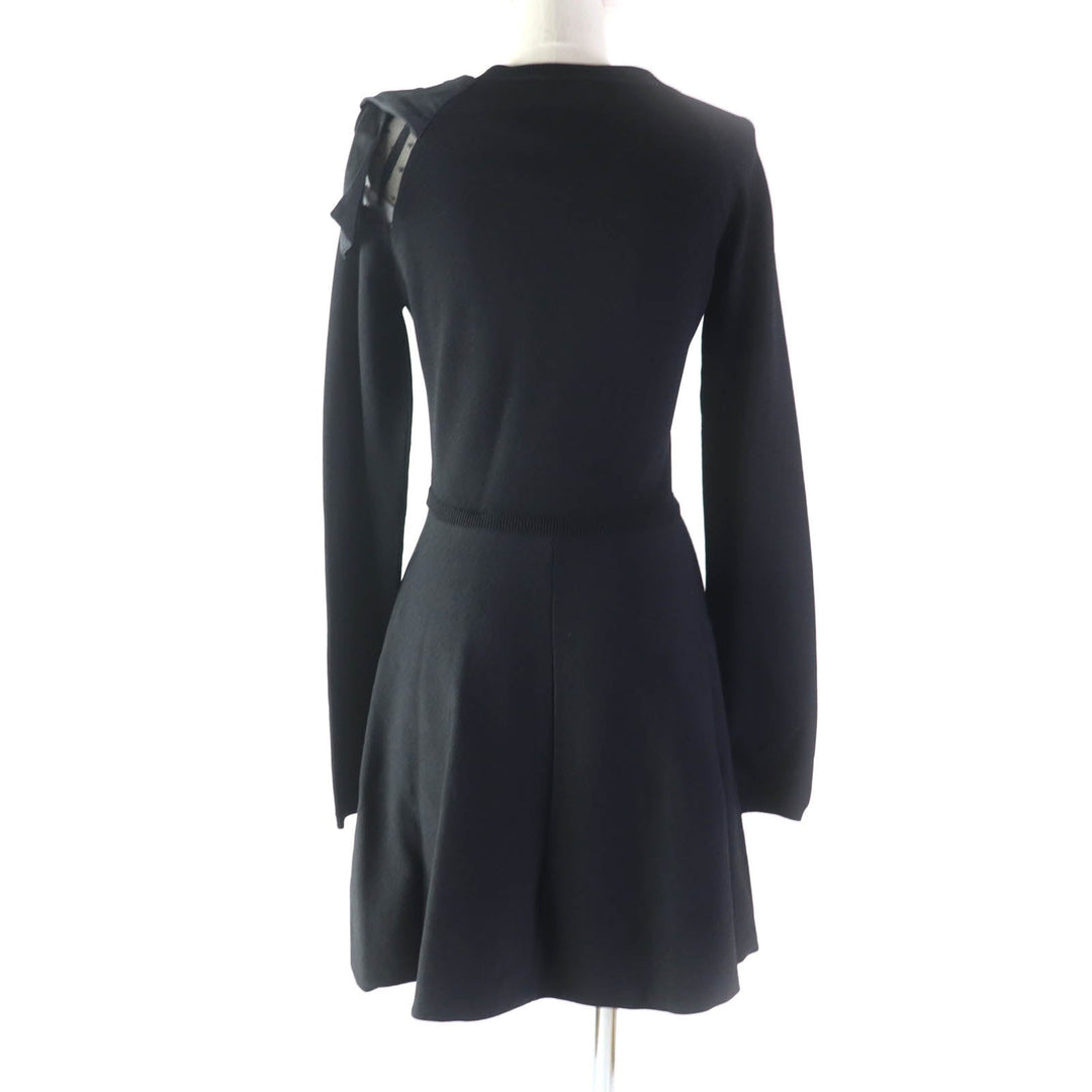 RED VALENTINO one piece Outer: 75% rayon, Outer: 25% nylon, Part: 100% nylon, Lining: 100% nylon, Part: 100% polyester black Women XS Used Authentic