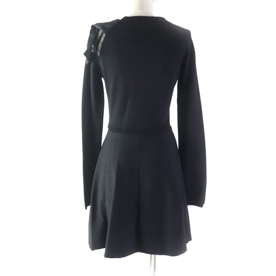 RED VALENTINO one piece Outer: 75% rayon, Outer: 25% nylon, Part: 100% nylon, Lining: 100% nylon, Part: 100% polyester black Women XS Used Authentic