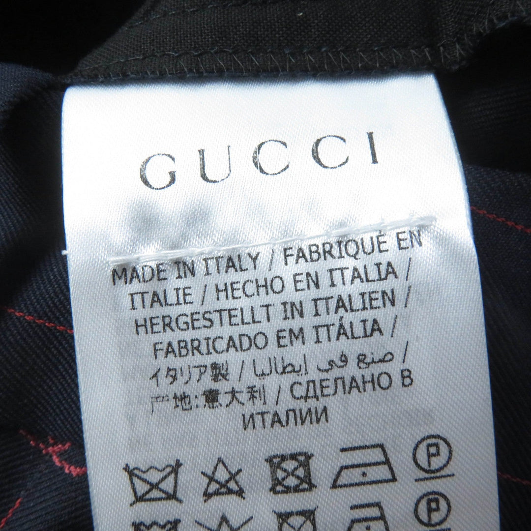 GUCCI Other bottoms 595172 Main: 99% wool, Main: 1% silk, Part: 100% polyester Navy Women 38 Used Authentic