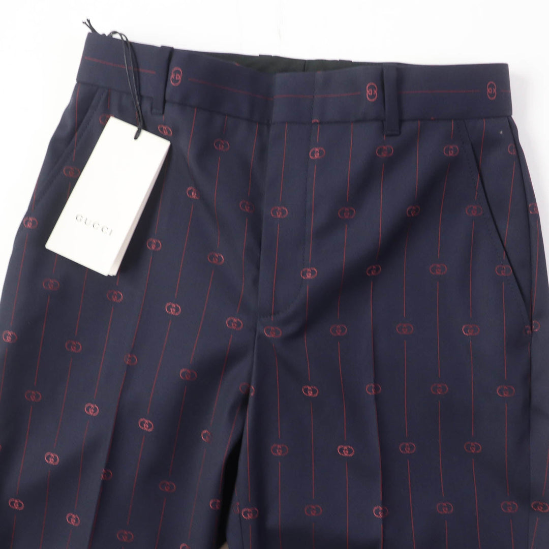 GUCCI Other bottoms 595172 Main: 99% wool, Main: 1% silk, Part: 100% polyester Navy Women 38 Used Authentic