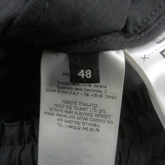 FENDI Pants FB0787 Main: 67% cotton, Main: 33% nylon, Part: 90% cotton, Part: 9% nylon, Part: 1% polyurethane black mens 48 Used Authentic