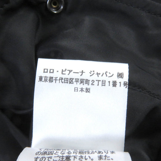 Loro Piana Blouson FAM1063 Main: 100% nylon, Lining: 100% wool, Filling: 100% polyester, Rib: 64% acrylic, 26% wool, 9% polyester, 1% polyurethane, Leather: Cowhide Black Grey mens S Used Authentic