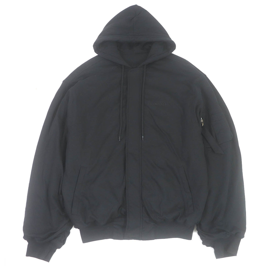 BALENCIAGA Bomber jacket 657115 Outer: 100% cotton, Filling: 100% polyester, Lining: 100% polyester black mens XXS Used Authentic