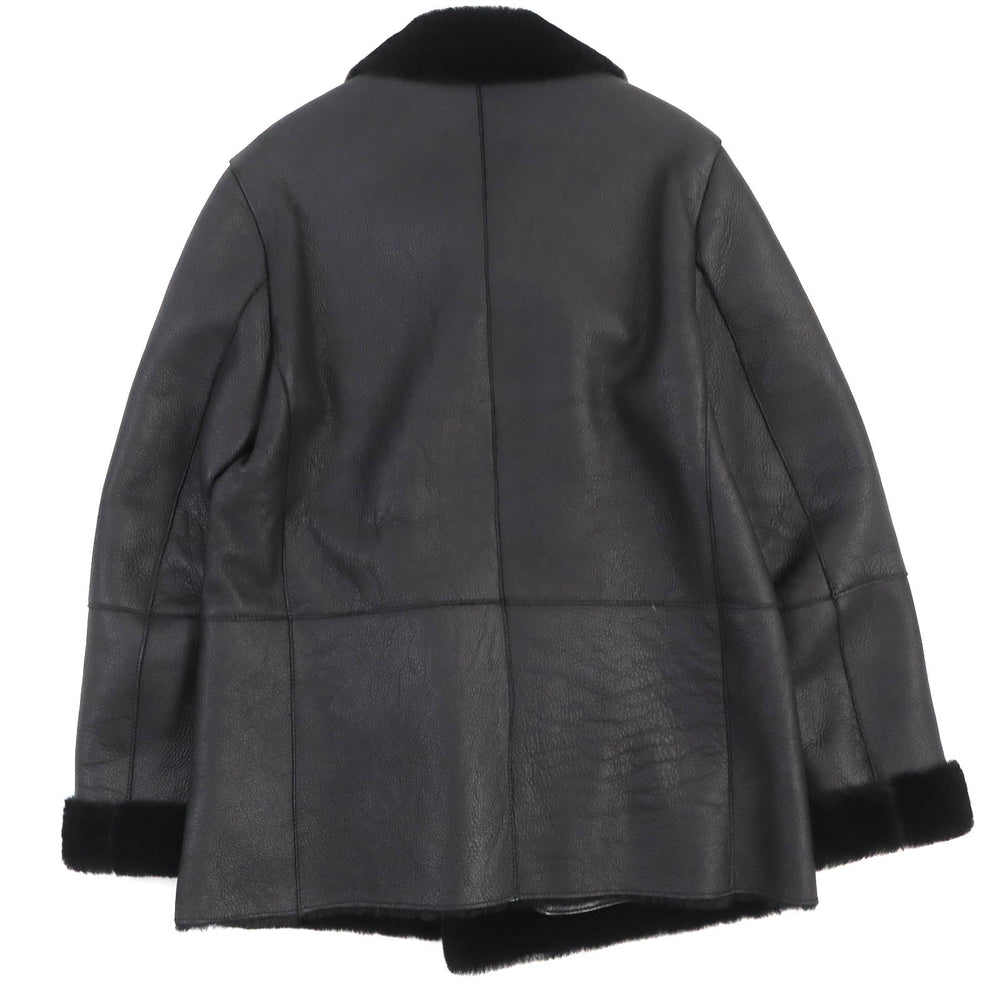 EMPORIO ARMANI Mouton jacket P1B50P P1P23 Main: Lamb fur black mens 48 Used Authentic