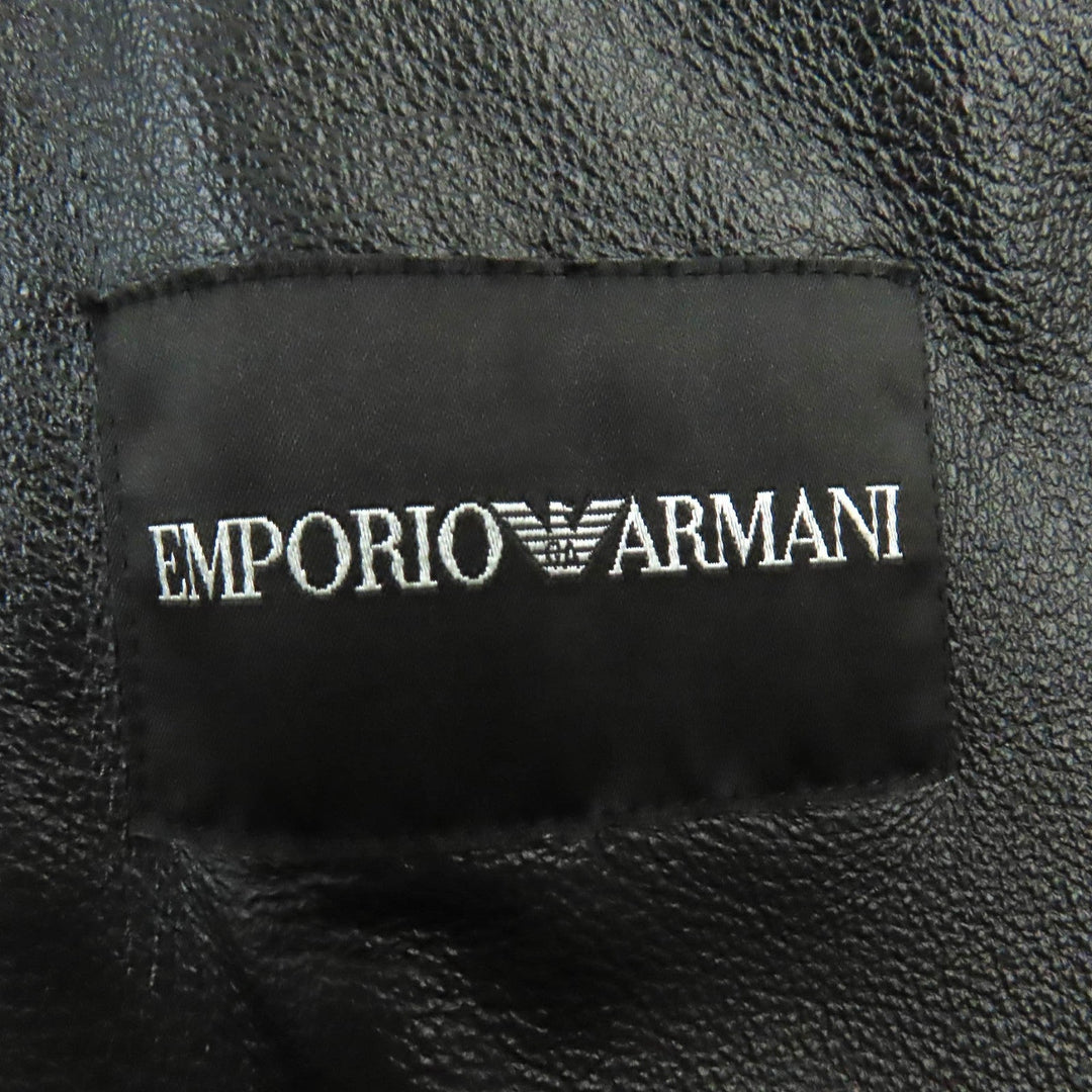 EMPORIO ARMANI Mouton jacket P1B50P P1P23 Main: Lamb fur black mens 48 Used Authentic