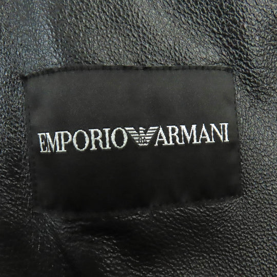 EMPORIO ARMANI Mouton jacket P1B50P P1P23 Main: Lamb fur black mens 48 Used Authentic