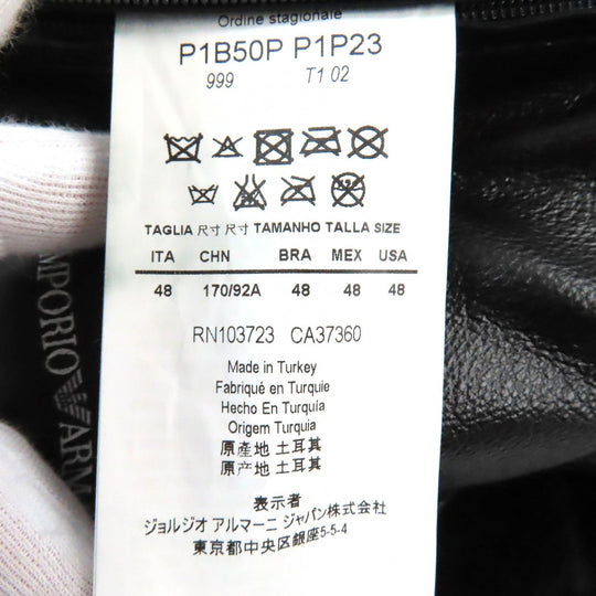 EMPORIO ARMANI Mouton jacket P1B50P P1P23 Main: Lamb fur black mens 48 Used Authentic