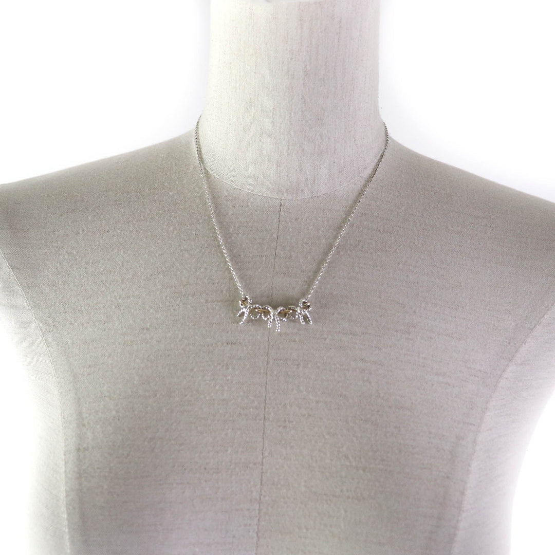 TIFFANY&Co. Necklace Main: SV925, Part: 750 Silver gold Women Used Authentic