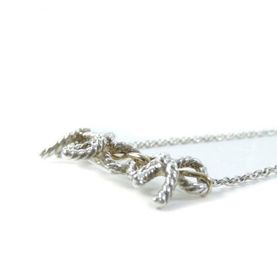 TIFFANY&Co. Necklace Main: SV925, Part: 750 Silver gold Women Used Authentic