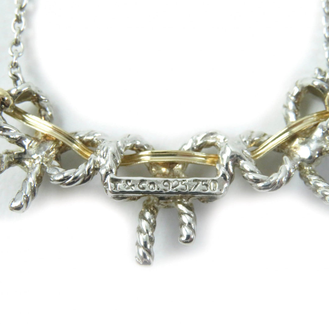 TIFFANY&Co. Necklace Main: SV925, Part: 750 Silver gold Women Used Authentic