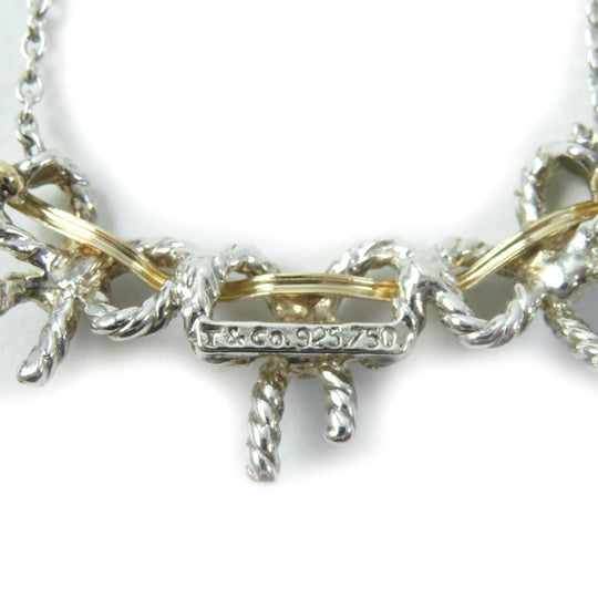 TIFFANY&Co. Necklace Main: SV925, Part: 750 Silver gold Women Used Authentic