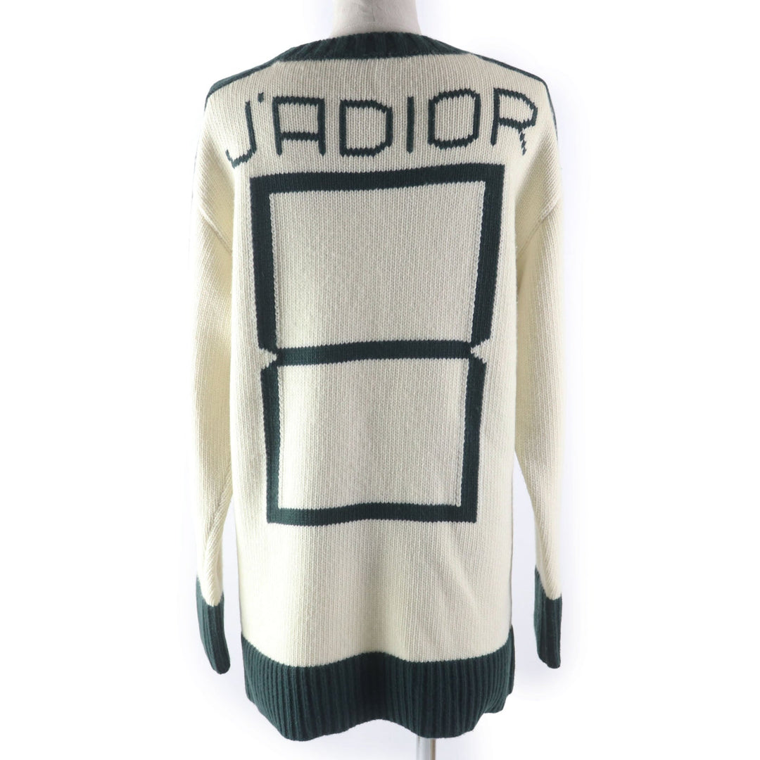 Christian Dior sweater 854S19AM019 Main: 70% wool, Main: 30% cashmere Ivory green J ADIOR 8 Miss DIOR NON NON Women 38 Used Authentic