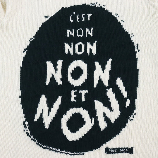 Christian Dior sweater 854S19AM019 Main: 70% wool, Main: 30% cashmere Ivory green J ADIOR 8 Miss DIOR NON NON Women 38 Used Authentic