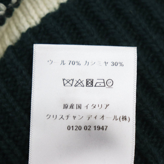 Christian Dior sweater 854S19AM019 Main: 70% wool, Main: 30% cashmere Ivory green J ADIOR 8 Miss DIOR NON NON Women 38 Used Authentic