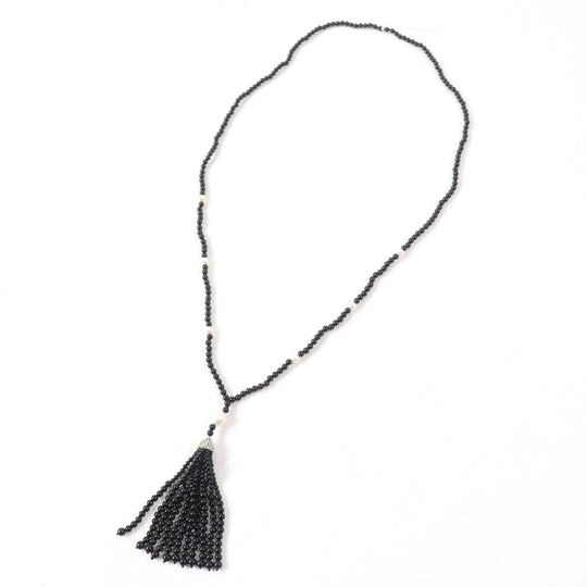 TIFFANY&Co. Necklace Main: Onyx, Main: SV925 Black Silver Ziegfeld Collection Necklace Women Used Authentic