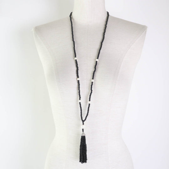 TIFFANY&Co. Necklace Main: Onyx, Main: SV925 Black Silver Ziegfeld Collection Necklace Women Used Authentic