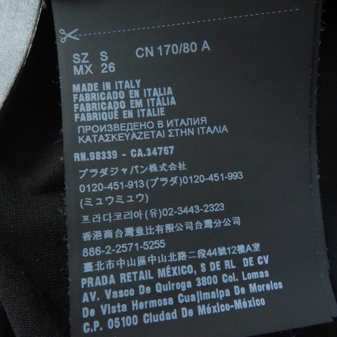PRADA Short sleeve T-shirt 35976 Main: 100% cotton black Banana Collection Women S Used Authentic