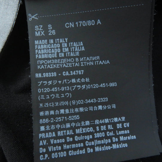 PRADA Short sleeve T-shirt 35976 Main: 100% cotton black Banana Collection Women S Used Authentic