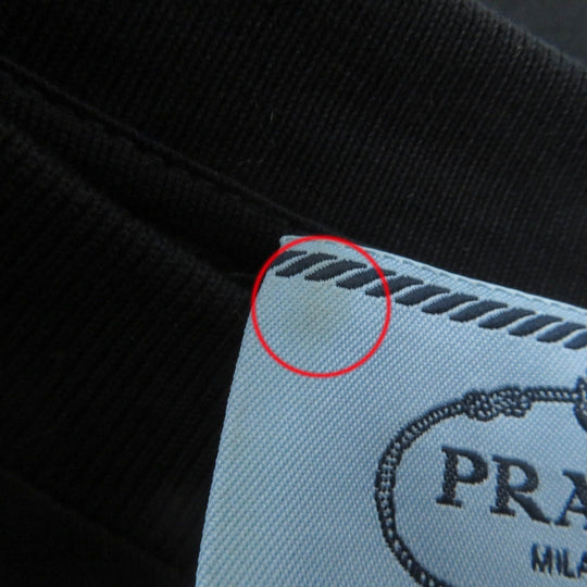 PRADA Short sleeve T-shirt 35976 Main: 100% cotton black Banana Collection Women S Used Authentic