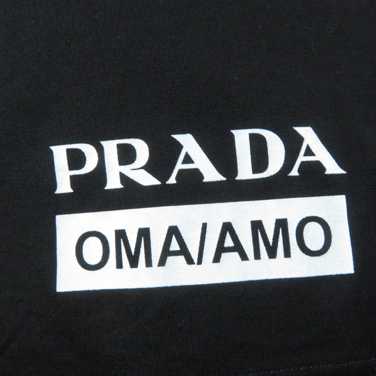 PRADA Short sleeve T-shirt 35976 Main: 100% cotton black Banana Collection Women S Used Authentic