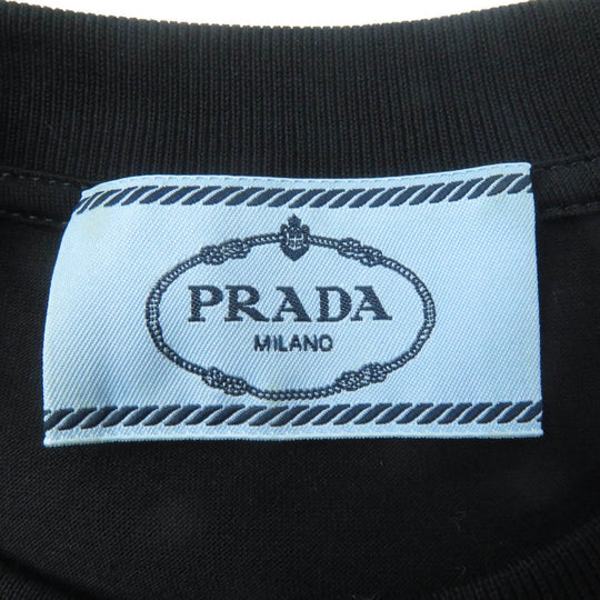 PRADA Short sleeve T-shirt 35976 Main: 100% cotton black Banana Collection Women S Used Authentic