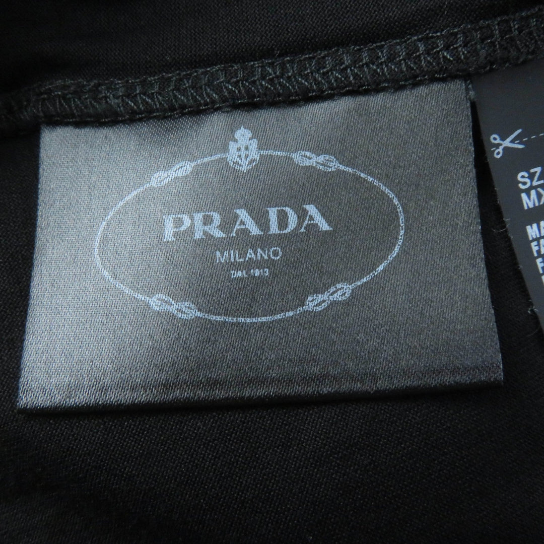PRADA Short sleeve T-shirt 35976 Main: 100% cotton black Banana Collection Women S Used Authentic