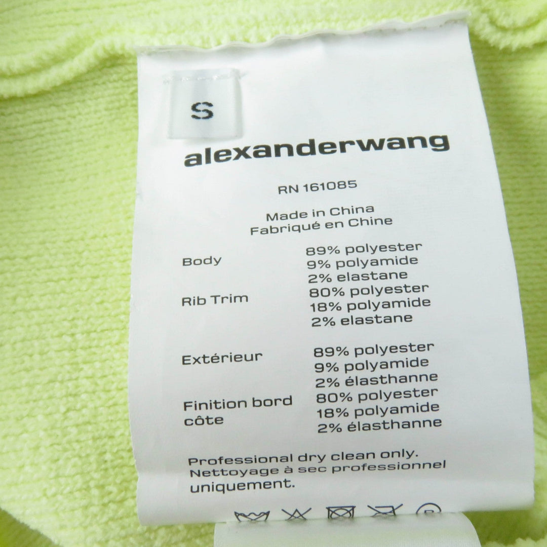Alexander Wang knit 1KC323107 polyester Fluorescent Yellow Women S Used Authentic