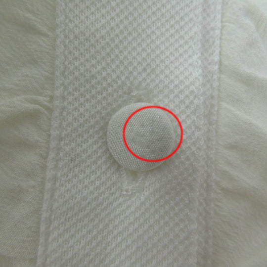 MIUMIU Short sleeve polo shirt Main: 100% cotton, Part: 100% silk white Women S Used Authentic