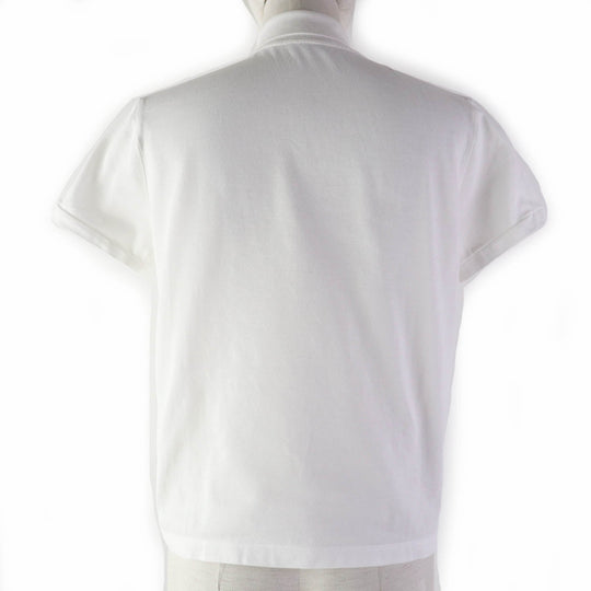 MIUMIU Short sleeve polo shirt Main: 100% cotton, Part: 100% silk white Women S Used Authentic