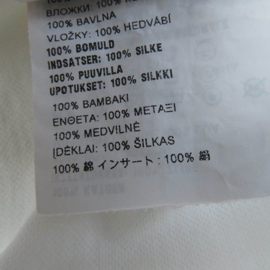 MIUMIU Short sleeve polo shirt Main: 100% cotton, Part: 100% silk white Women S Used Authentic