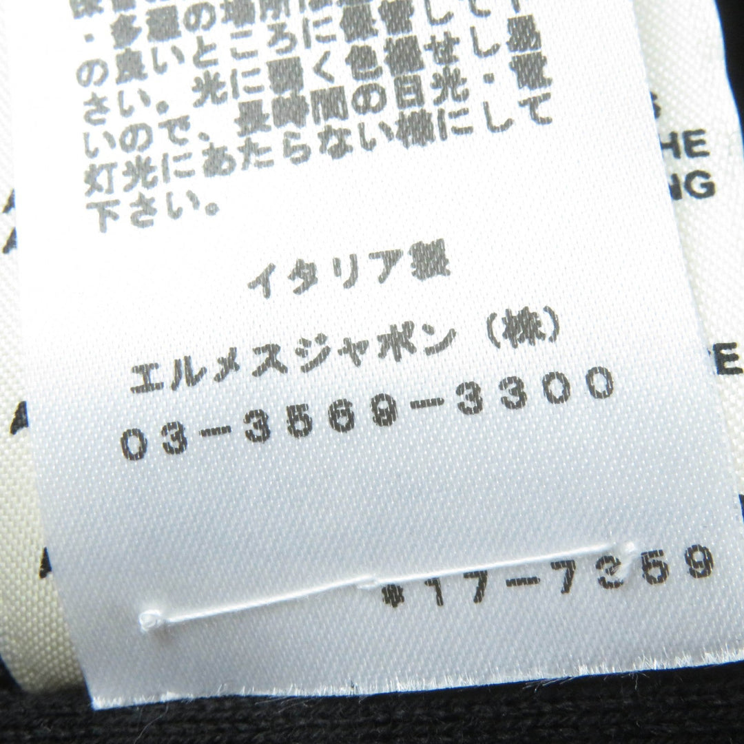 HERMES one piece Main: 99% wool, Main: 1% nylon, Part: Lamb leather black Women 36 Used Authentic