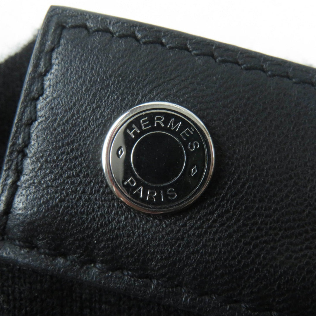 HERMES one piece Main: 99% wool, Main: 1% nylon, Part: Lamb leather black Women 36 Used Authentic