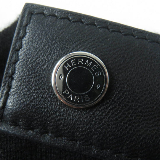 HERMES one piece Main: 99% wool, Main: 1% nylon, Part: Lamb leather black Women 36 Used Authentic