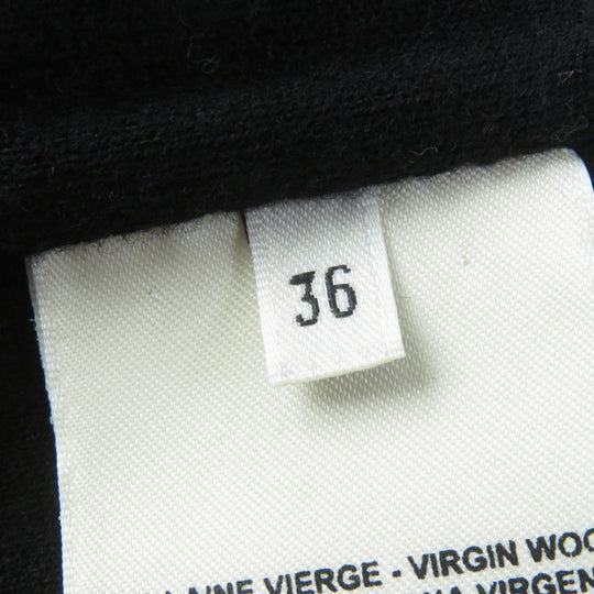 HERMES one piece Main: 99% wool, Main: 1% nylon, Part: Lamb leather black Women 36 Used Authentic