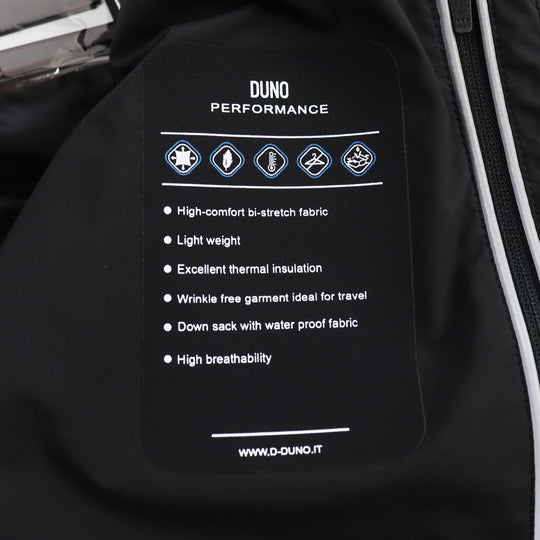 DUNO Down jacket KM630E Outer: 83% polyamide (nylon), Outer: 17% polyurethane, Lining: 100% polyamide (nylon), Filling: 90% down, Filling: 10% feather black LICOSA JUMP mens 50 Used Authentic