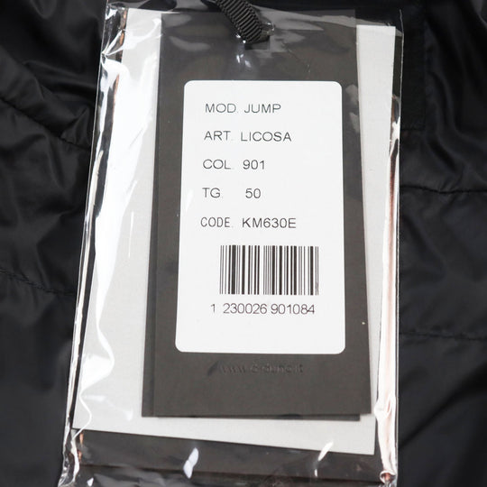 DUNO Down jacket KM630E Outer: 83% polyamide (nylon), Outer: 17% polyurethane, Lining: 100% polyamide (nylon), Filling: 90% down, Filling: 10% feather black LICOSA JUMP mens 50 Used Authentic