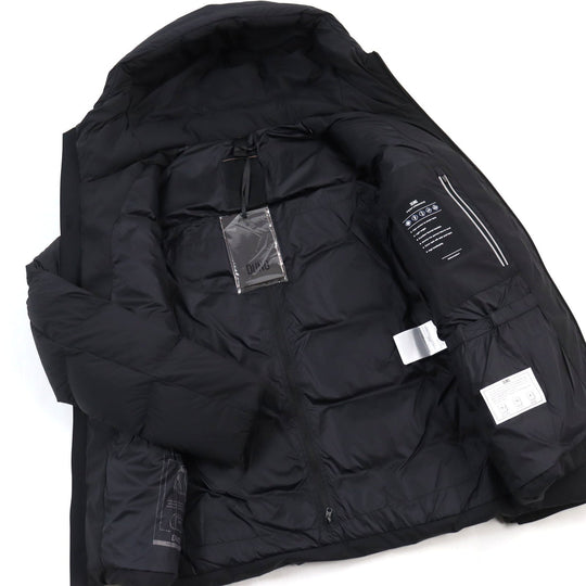 DUNO Down jacket KM630E Outer: 83% polyamide (nylon), Outer: 17% polyurethane, Lining: 100% polyamide (nylon), Filling: 90% down, Filling: 10% feather black LICOSA JUMP mens 50 Used Authentic