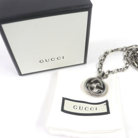 GUCCI Necklace 604155 Main�FAG925 Silver mens Used Authentic