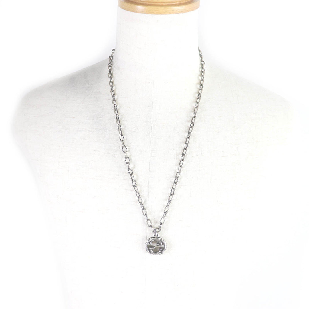 GUCCI Necklace 604155 Main�FAG925 Silver mens Used Authentic