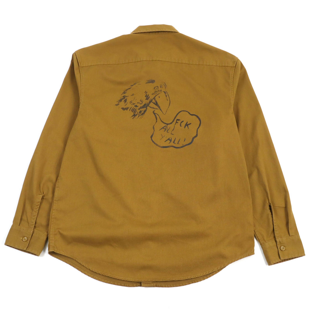 Supreme Long sleeve shirt Main: 60% cotton, Main: 40% polyester Brown RAYMOND PETTIBON WORK SHIRT mens M Used Authentic