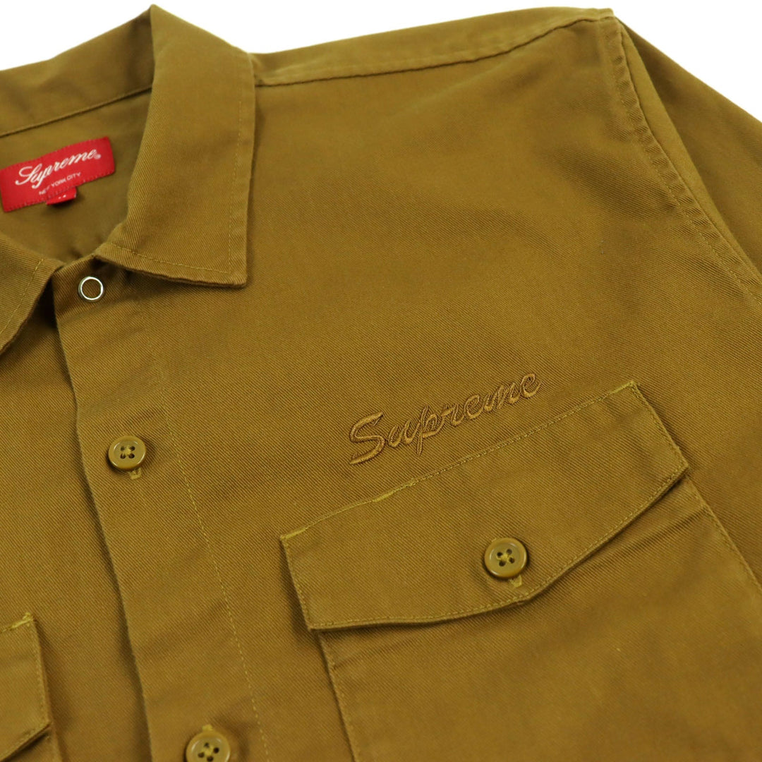 Supreme Long sleeve shirt Main: 60% cotton, Main: 40% polyester Brown RAYMOND PETTIBON WORK SHIRT mens M Used Authentic