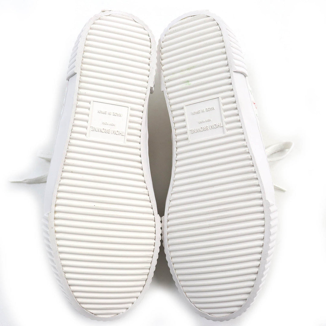 THOM BROWNE Low cut sneakers tweed White multicolor mens 8 Used Authentic