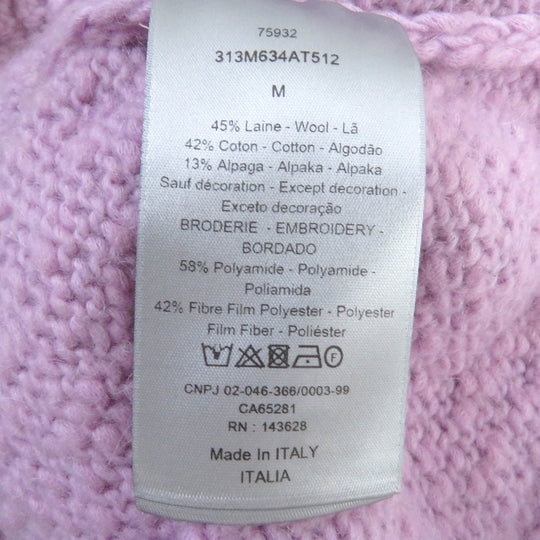 Dior HOMME sweater 313M634AT512 Main: 45% wool, Main: 42% cotton, Main: 13% alpaca, Part: 58% nylon, Part: 42% polyester Light purple mens M Used Authentic