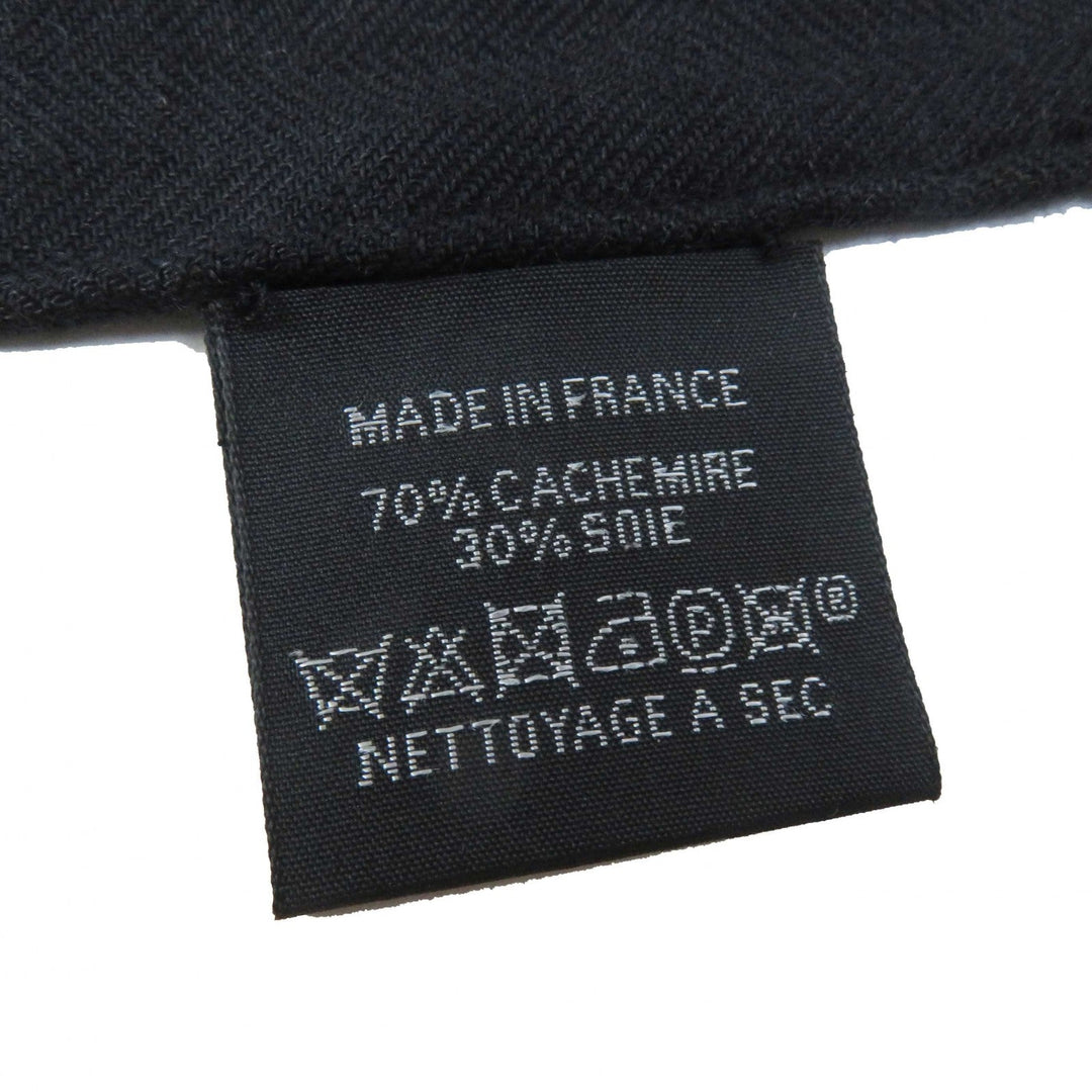 HERMES shawl Main: 70% cashmere, Main: 30% silk Multi (Ivory Black Khaki) Women Used Authentic