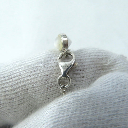 GUCCI Necklace 527399 Main: AG925, Part: Mother of pearl Silver Double G Mother of Pearl Necklace Women Used Authentic