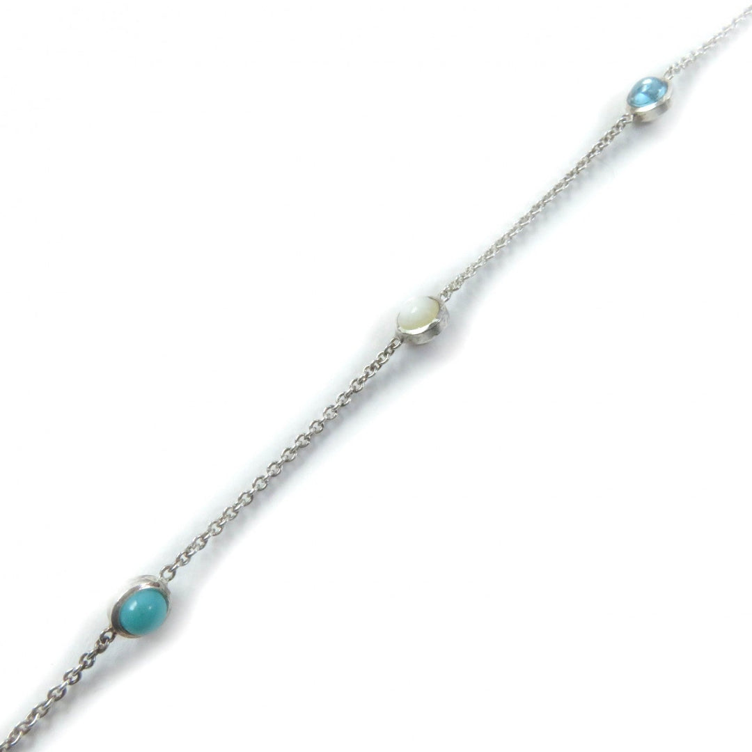 GUCCI Necklace 527399 Main: AG925, Part: Mother of pearl Silver Double G Mother of Pearl Necklace Women Used Authentic