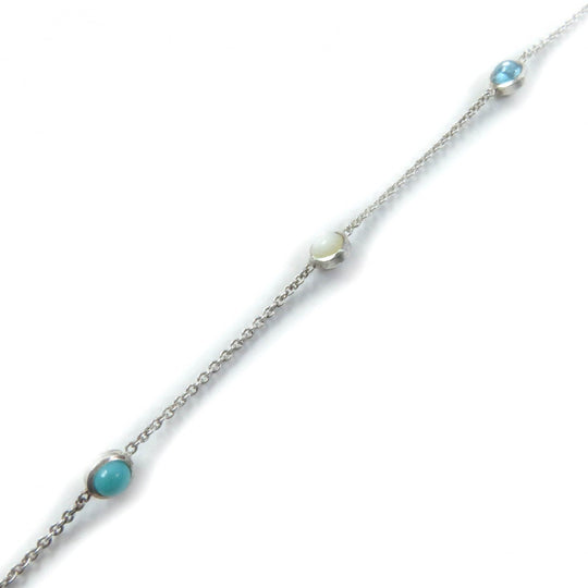 GUCCI Necklace 527399 Main: AG925, Part: Mother of pearl Silver Double G Mother of Pearl Necklace Women Used Authentic